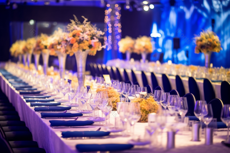 蓝色灯光宴席生日party聚会宴席照片,高清,摄影图,摄影图片,图片大全,摄影图免费下载